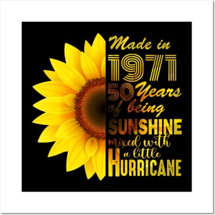 50th Birthday Sunflower Gift Idea Posters and Art